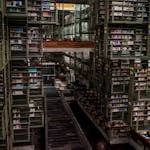 Interior of the Biblioteca Vasconcelos in Mexico City, Mexico