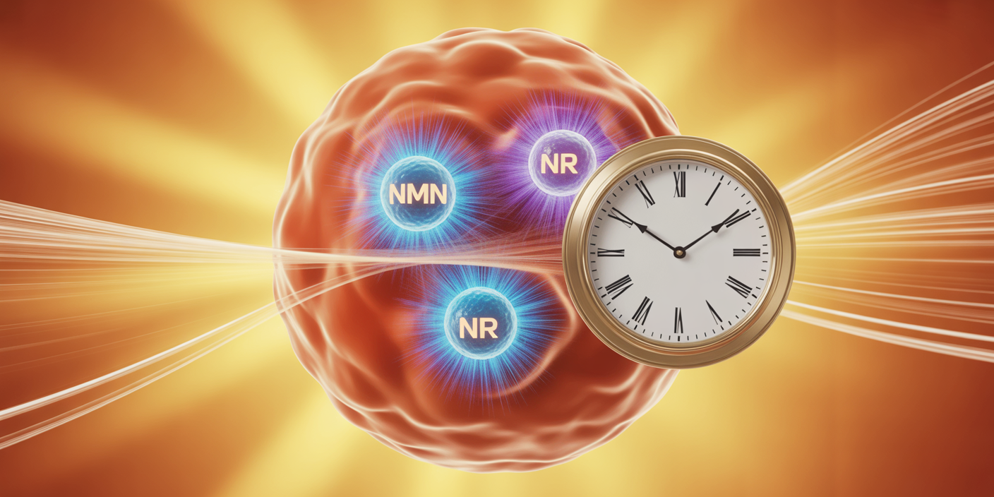 Potenciadores de NAD+ — ¿Pueden NMN y NR Realmente Rebobinar tu Reloj Biológico?